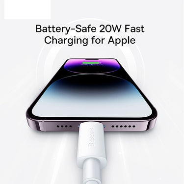 Baseus Simple Wisdom Series Fast Charging Data Cable USB-C to Lightning PD 20W 1M-White
